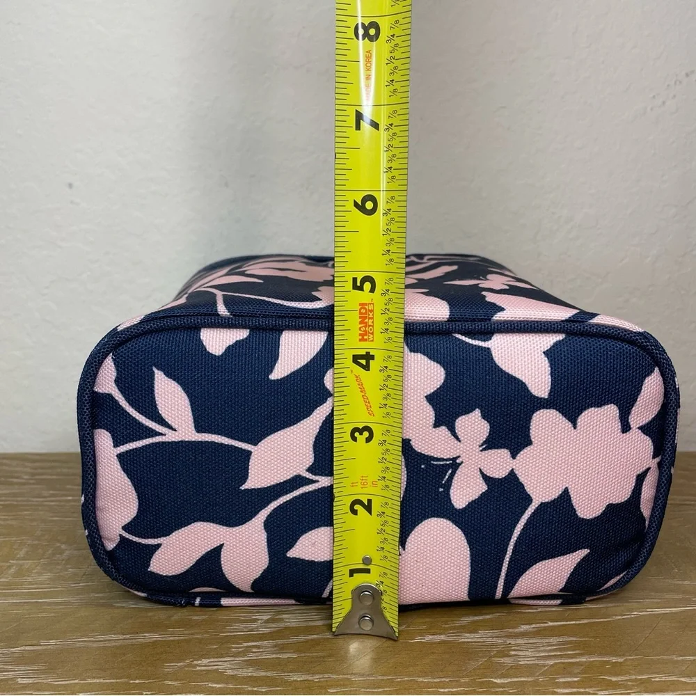 Kate Spade Garden Vine Lunch Tote Pink and Navy Blue
